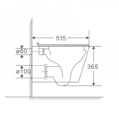 Унітаз підвісний Mixxus Premium Bevel-0301-T3 515x355x365mm система змиву Tornado 3.0 (MP6472) Кропивницький