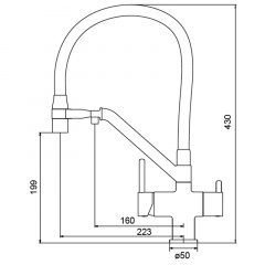 Кухонний змішувач для питної води KOER KB-72006-03 (KR3381) Прилуки