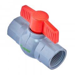 Кран кульовий Plamix PVF-1" FF PVC (PM0627) Запоріжжя
