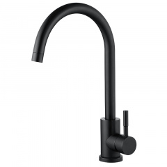 Смеситель для кухни Zerix LUX-011 Black из нерж. стали SUS304 (ZX4868) Первомайск