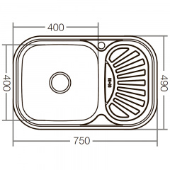 Мийка кухонна ZERIX Z7549-08-180D decor (ZX1607) Бердичів