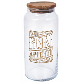 Банка Herevin Bon Appetit с деревянной крышкой 1.4 л (6816206)
