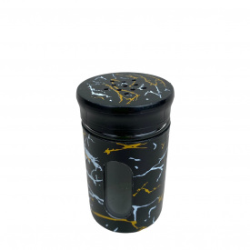 Емкость для специй 5х8,4 см Stenson MT-4231 черный мрамор