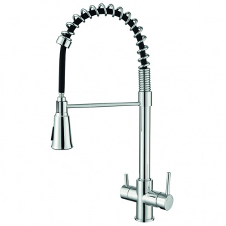 Змішувач для кухні Koer KB-72025-01 з виходом для питної води (вилив - пружина) (KR5014)