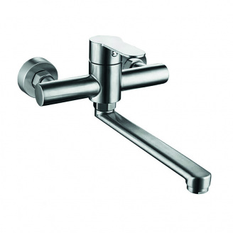 Смеситель для кухни Zerix DAX-005 настенный из нерж. стали SUS304 (ZX4814)