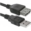 Кабель Defender USB02-06 USB2.0 AM-AF 1.8 м Черный (87456) (6232763) Миколаїв