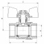 Кран шаровый KOER 1/2" ГГБ (KR.217.B) синий (KR2719) Киев