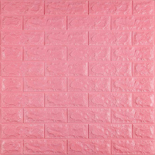 3D панель самоклеющаяся кирпич Розовый 700x770x7мм (004-7) Sticker Wall SW-00000057