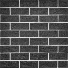 Самоклеющаяся стеновая панель Sticker Wall Черная 3D NEW CULTURAL WALL 70*70см*5мм BLACK+WHITE (D) SW-00001503