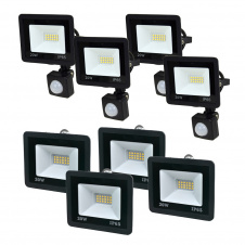 Комплект прожекторов Lightwell 20W 4 x LW-FL-B-20 и 4 x LW-FL-B-20-S с датчиком движения