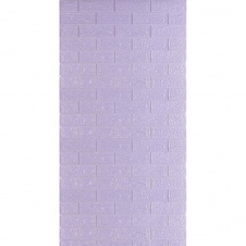 Самоклеющаяся 3D панель под светло-фиолетовый кирпич Sticker Wall 3080х700х3мм