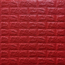 Декоративная 3D панель самоклейка под кирпич Красный Sticker Wall 700x770x7мм (008-7)