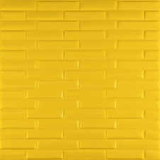 3D панель самоклеюча кладка жовта 700х770х7мм (037) Sticker Wall SW-00000302