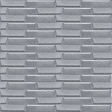 3D панель самоклеюча кладка срібло 770х700х5 мм (034) Sticker Wall SW-00000217