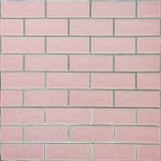 Самоклеющаяся стеновая панель Sticker Wall Розовая 3D NEW CULTURAL WALL 70*70см*4мм PINK+SILVER (D) SW-00001501