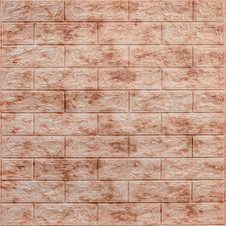 Декоративная 3D панель самоклейка под кирпич Красный мрамор 700x770x5мм (063) Sticker Wall SW-00000035