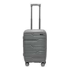 Чемодан маленький S полипропилен Milano bag 0306 56×35×24см 33л Серебряный