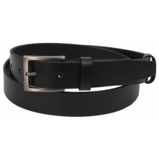 Мужской кожаный ремень для брюк Skipper 1611-33 132 см Черный (2298377355)