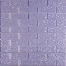 3D панель самоклеюча цегла Світло-фіолетова 700x770x3мм (015-3) Sticker Wall SW-00000574