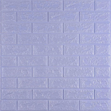 3D панель самоклеюча цегла світло-фіолетова 700x770x5мм (015-5) Sticker Wall SW-00000083