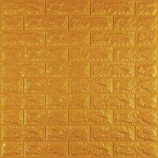 3D панель самоклеюча цегла Золота 700x770x7мм (011-7) Sticker Wall SW-00000052