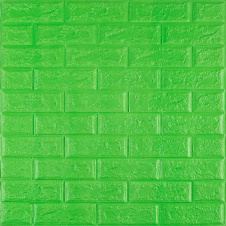 3D панель самоклеюча цегла Зелена 700x770x5мм (013-5) Sticker Wall SW-00000149