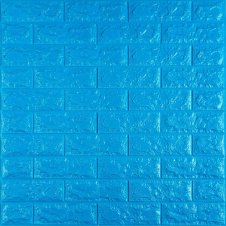 3D панель самоклеющаяся кирпич Синий 700x770x7мм (003-7) Sticker Wall SW-00000060