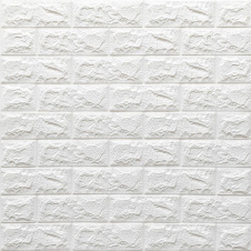 3D панель самоклеющаяся кирпич Белый 700x770x7мм (001-7) Sticker Wall SW-00000047