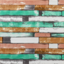 Самоклеющаяся декоративная 3D панель мятное дерево 700x700x5мм (057) Sticker Wall SW-00000238