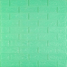 3D панель самоклеющаяся кирпич Мята 700x770x3мм (012-3) Sticker Wall SW-00000233