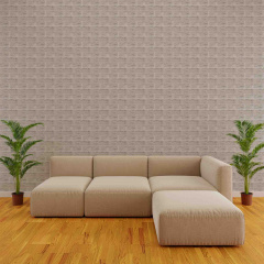 Самоклеюча декоративна 3D панель цегла контраст світло-чорна Loft Expert 680x680x4 мм Хуст