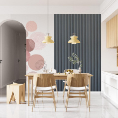 Декоративная стеновая рейка Sticker Wall 160*23*3000мм (D) SW-00001529 Темно-серая Лозовая