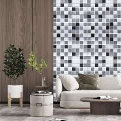 Декоративная ПВХ панель черно-белая мозаика Sticker Wall SW-00001432 960х480х4мм Кропивницкий