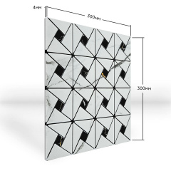 Самоклеюча PET мозаїка Sticker Wall 300х300х4 мм Чорно-білий (D) SW-00002447 Слов'янськ
