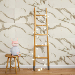 Самоклеюча стінова PET плитка 3D Loft 600х300х2 мм Білий (PET-1674) Обухів