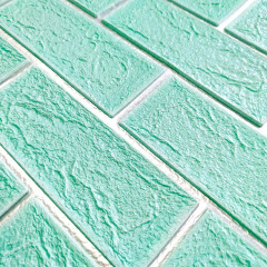 Самоклеющаяся стеновая панель Sticker Wall 3D NEW CULTURAL WALL 70*70cm*5mm GREEN+SILVER (D) SW-00001803 Бердичев