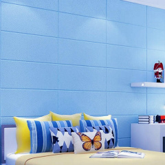 Самоклеюча 3D панель Sticker Wall SW-00001465 Блакитні блоки 700х600х5мм Буча