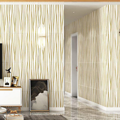 Самоклеюча 3D панель Sticker Wall SW-00001184 Золоті стрічки 700х700х5мм Полтава