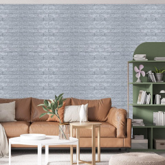 Самоклеюча 3D панель Sticker Wall SW-00001197 Під срібну цеглу в рулоні 20000x700x3мм Херсон