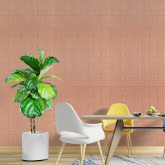 Самоклеюча стінова 3D панель Sticker Wall SW-00001716 під цеглу каву з молоком 700х770х3 мм Вишневе