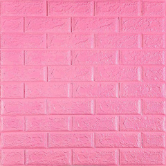 3D панель самоклеющаяся кирпич Розовый 700х770х5мм (004-5) Sticker Wall SW-00000143 Киев