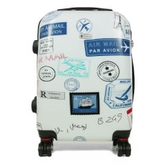 Чемодан Малый (S) Поликарбонат под Ручную кладь Airtex 809 Stamp 44 л 54x35x23 см Разноцветный Киев