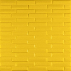 3D панель самоклеюча кладка жовта 700х770х7мм (037) Sticker Wall SW-00000302 Чернівці