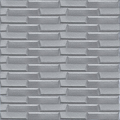3D панель самоклеюча кладка срібло 770х700х5 мм (034) Sticker Wall SW-00000217 Хмельницький