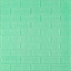 3D панель самоклеюча цегла М'ята 700x770x5мм (012-5) Sticker Wall SW-00000148 Одеса
