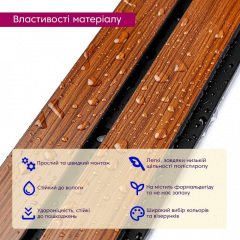 Декоративная PS рейка Sticker Wall 122*2900*12мм (D) SW-00001746 Ахтырка