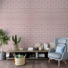 Самоклеющаяся стеновая панель Sticker Wall Розовая 3D NEW CULTURAL WALL 70*70см*4мм PINK+SILVER (D) SW-00001501 Акимовка