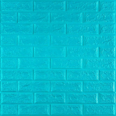 3D панель самоклеющаяся кирпич Бирюза 700х770х5мм (002-5) Sticker Wall SW-00000084 Умань