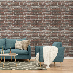 Самоклеющаяся 3D панель под красный екатеринослав кирпич Sticker Wall 3080x700x3мм Хуст