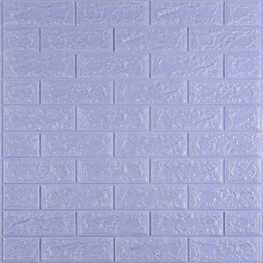 3D панель самоклеюча цегла світло-фіолетова 700x770x5мм (015-5) Sticker Wall SW-00000083 Львів